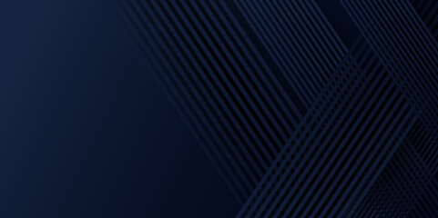 Wall Mural - dark blue abstract background with diagonal lines. vector illustration design for presentation, bann