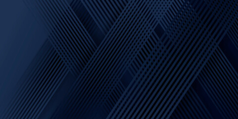 Wall Mural - modern dark blue black abstract presentation background with diagonal lines