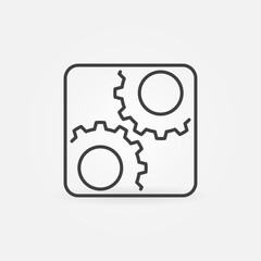 Poster - Settings with Cogwheels vector concept icon or sign in outline style