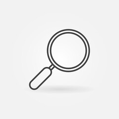 Poster - Magnifier vector thin line concept icon. Magnifying Glass outline sign