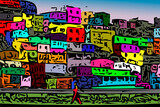 Fototapeta Młodzieżowe - Favela colorida