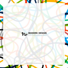 Poster - Abstract colorful line pattern design of minimal design artwork pattern template background. illustration vector eps10