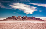 Fototapeta Góry - Bolivia Altiplano. Desert landscape with clouds and mountains.