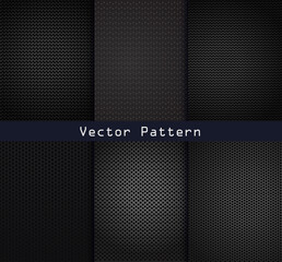 Vector black metal patterns texture steel background