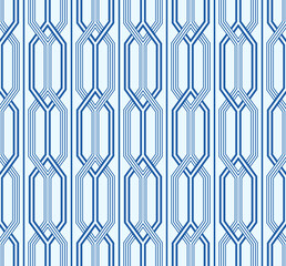  Japanese Hexagon Chain Line Vector Seamless Pattern