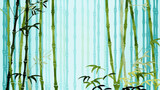 Fototapeta Sypialnia - Illustration of moonlit bamboo groveN0.4