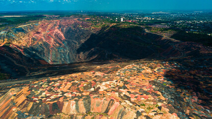 Iron ore quarry open pit mining of iron ore is huge.