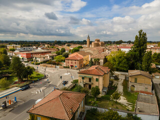 Aerial photographs of a country town in Italy photographed with a DJI Mavic Air 2 drone