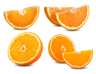 Wall Mural - Orange fruit. Orang slice isolate on white background