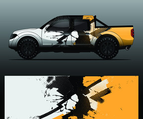 Truck decal graphic wrap vector, abstract background