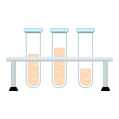 Poster - Medical test tubes icon. Cartoon of medical test tubes vector icon for web design isolated on white background