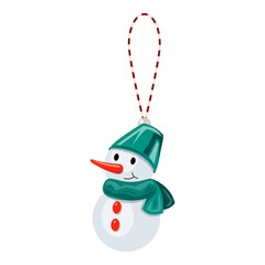 Poster - christmas toy snowman icon. cartoon of christmas toy snowman vector icon for web design isolated on 