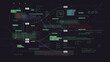 © max_776 - Programming futuristic cyberspace with binary code, computer technology communication and data exchange, vector background