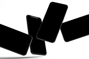 Poster - Mock up of smartphone - 3d rendering