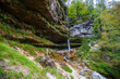 mystical waterfall pericnik inbetween of rocks