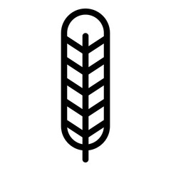 Poster - Decorative feather icon. Outline decorative feather vector icon for web design isolated on white background