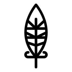 Poster - Animal feather icon. Outline animal feather vector icon for web design isolated on white background