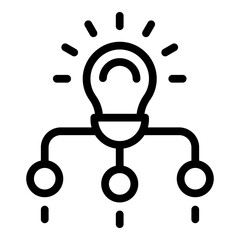 Poster - innovative idea icon. outline innovative idea vector icon for web design isolated on white backgroun