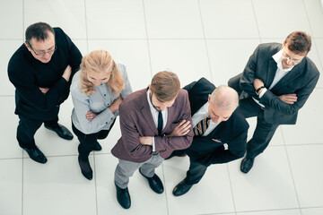 Wall Mural - top view. group of various business people .