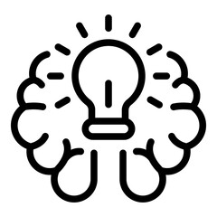 Poster - Human mind icon. Outline human mind vector icon for web design isolated on white background