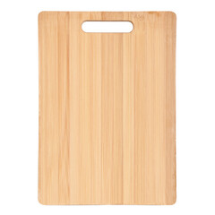 Rectangular wooden classic cutting board. Isolated on white background