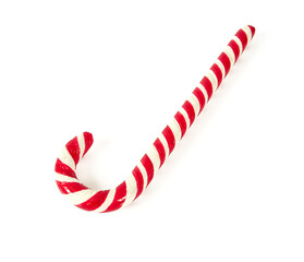 Wall Mural - Striped Christmas candy cane isolated on white