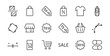 © RUVYM - Black Friday Icon Set contains Discounts Promotions Shopping Package, Shopping Cart and more. Editable stroke, vector icons