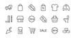 © RUVYM - Cyber Monday Icon Set contains discount packages, promotions, shopping cart, big discounts, shopping cart and more. Editable stroke, vector icons