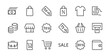 © RUVYM - Black Friday Icon Set contains Discounts Promotions Shopping Package, Shopping Cart and more. Editable stroke, vector icons