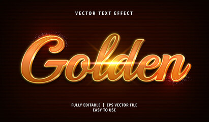 3D Golden Text effect, Editable Text Style