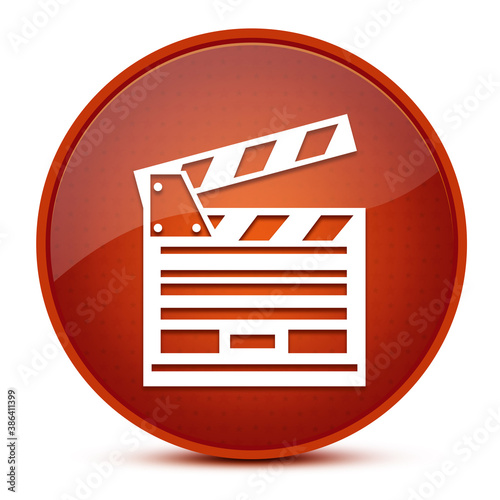 Cuadros en Lienzo Cinema aesthetic glossy brown round button abstract