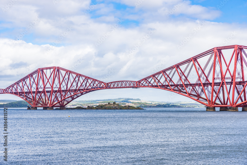 Forth Bridge, a cantilever railway bridge across the Firth of Forth in ...