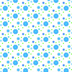 Sticker - Blue seamless pattern on white background. can be used for wrapping paper, wallpaper, business cards, websites etc.