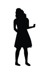 Sticker - A girl silhouette vector	