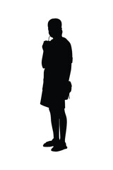 Sticker - A girl silhouette vector	