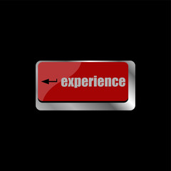 Poster - experience word on computer keyboard enter key