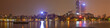 Hanoi at night Truc Bach lake Panorama