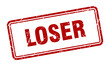 loser stamp. square grunge sign on white background