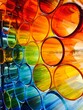 colorful glass bottles