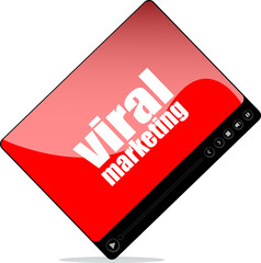 Poster - Video player for web with viral marketing words