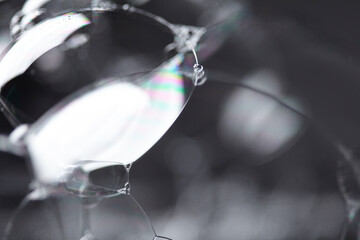 Sticker - water bubbles macro, nature background