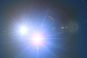 beautiful light leak on dark background with blue tones. Lens Flare 