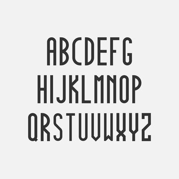 Modern vector sans serif font  