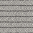 © Samolevsky - Hand-drawn zig-zag lines geometric seamless pattern. Monochrome black and white ink strokes. Abstract vector background texture.