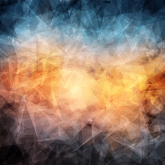 Poster - Abstract background with geometric texture. Light passing through a lot of glass shards.