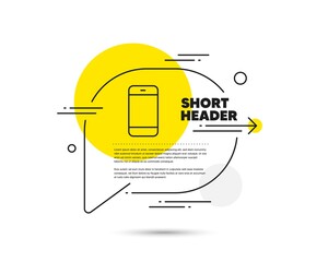 Poster - smartphone icon. speech bubble vector concept. cellphone or phone sign. ð¡ommunication mobile device