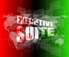 Poster - executive suite, interface hi technology, touch screen