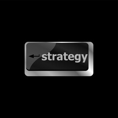 Leinwandbilder - Strategy button on computer keyboard key button