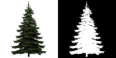 Wall Mural - left view of generic tree. png with alpha channel to cutout. made from 3d model for compositing.