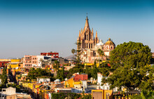 A Morning Shot Of The Church At San Miguel De Allende In Mexico